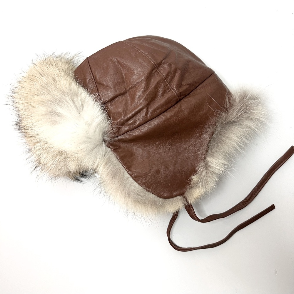 Cabela’s Fur + Leather Trapper Hat L Canada Bomber Coyote